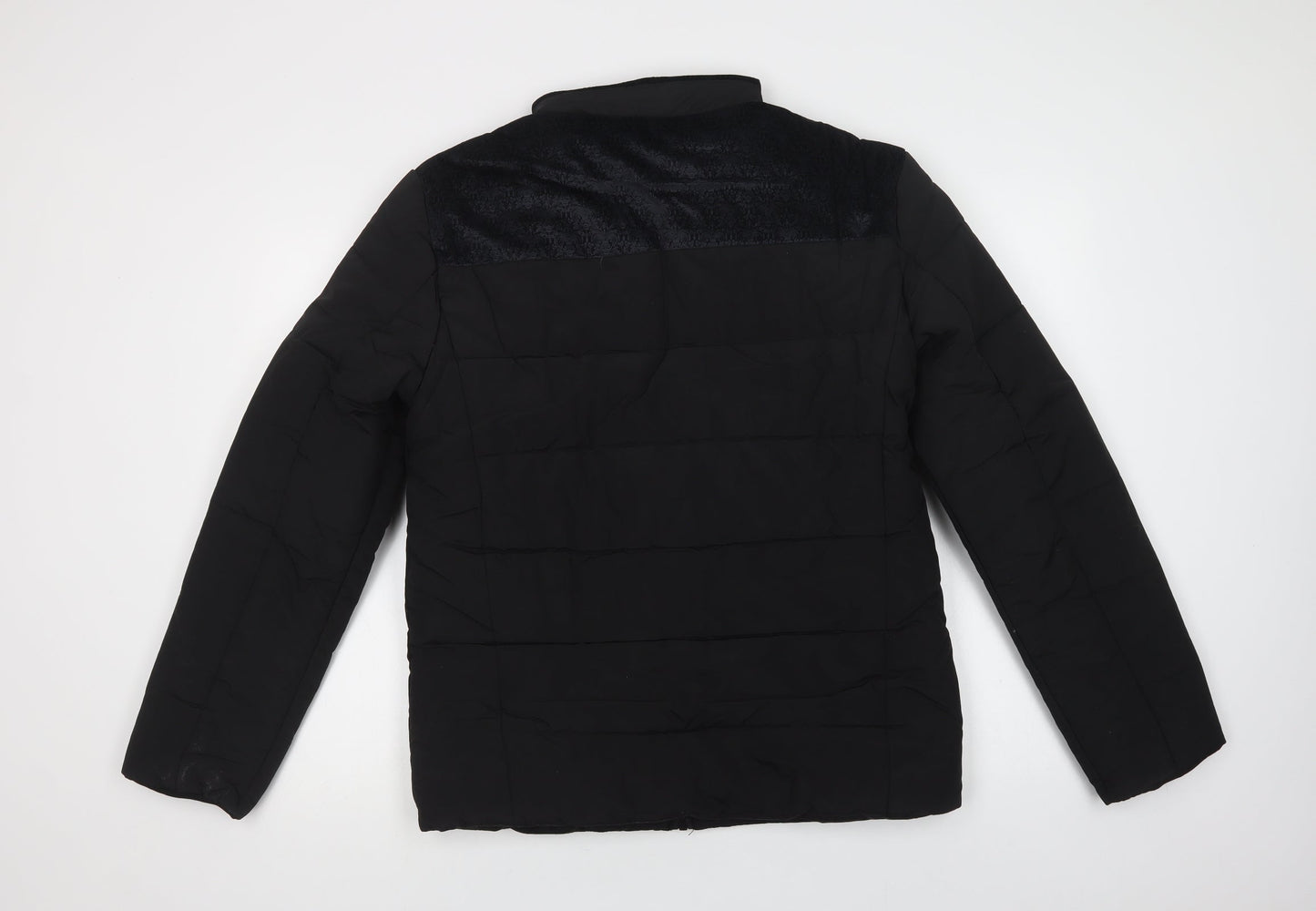 Womens UK Size L Preworn Black Puffer Jacket