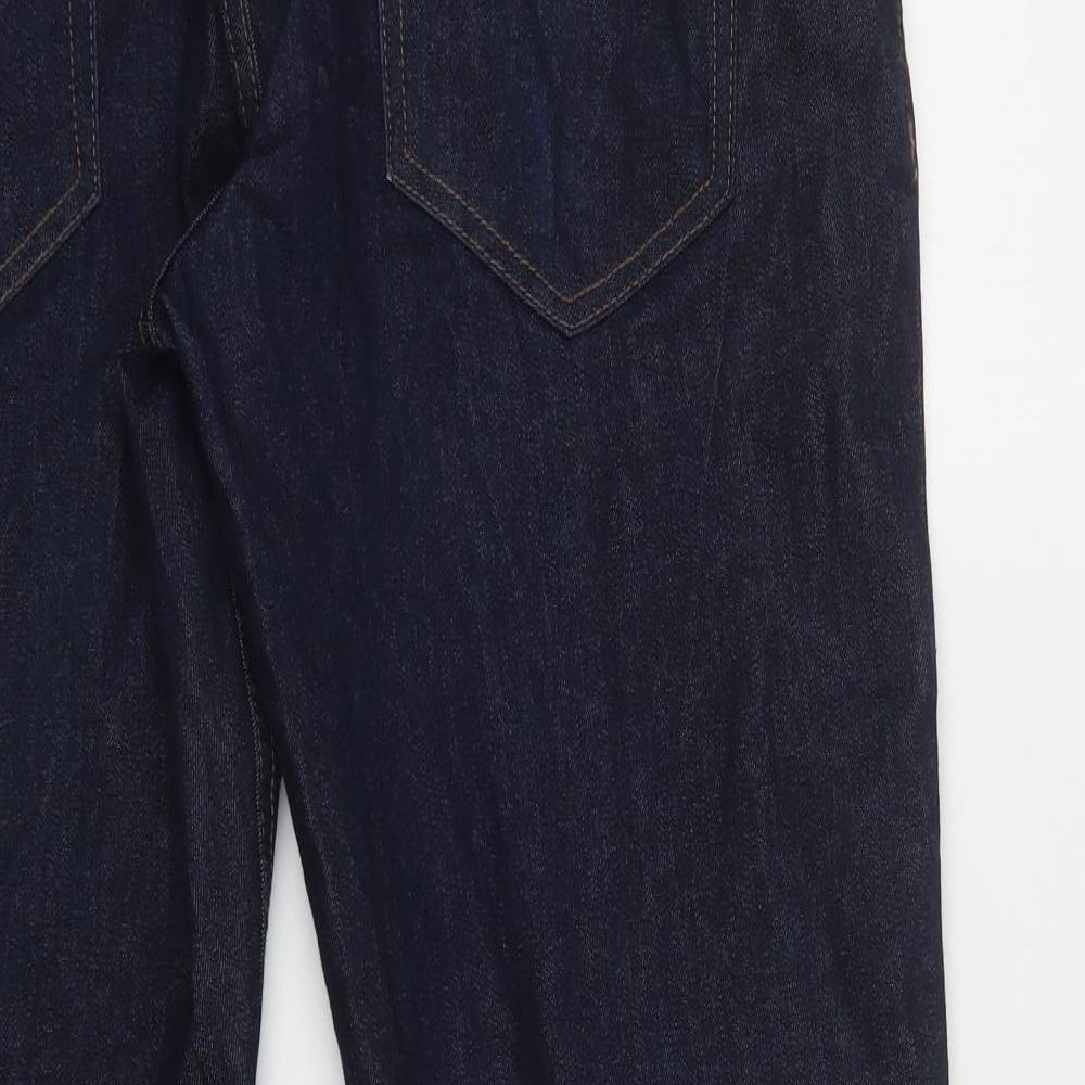 George Mens Blue  Cotton Straight Jeans Size 36 L30 in Regular Button