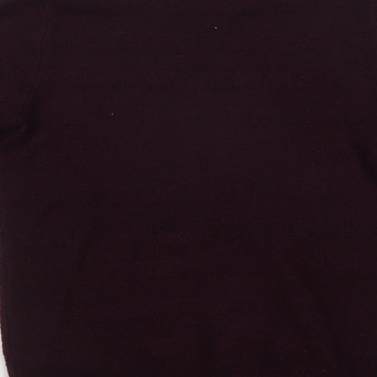 Marks and Spencer Mens Purple Crew Neck  Acrylic Pullover Jumper Size S