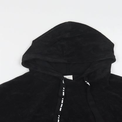 Reebok Womens Black  Cotton Pullover Hoodie Size L