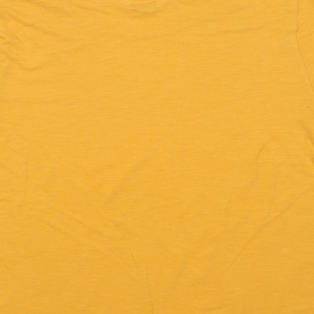 Marks and Spencer Womens Yellow  Cotton Top Pyjama Set Size 12   - Sunshine
