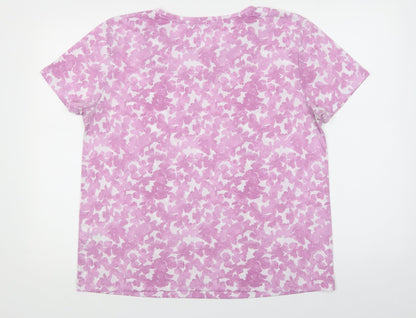 Womens UK Size 14 Marks and Spencer Purple Basic T-Shirt