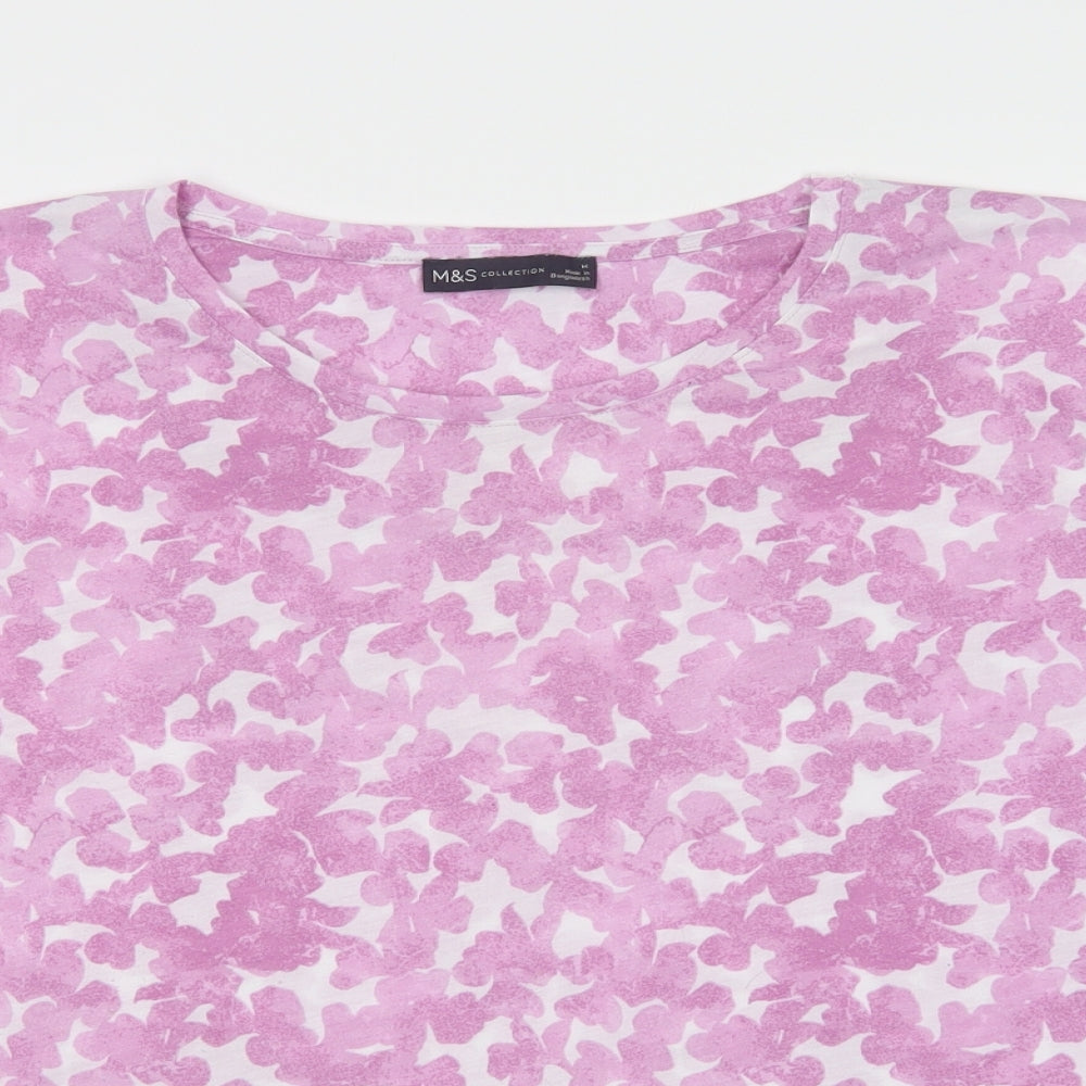 Womens UK Size 14 Marks and Spencer Purple Basic T-Shirt