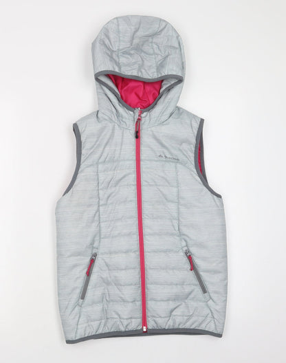 DECATHLON Girls Grey   Jacket Waistcoat Size 12 Years  Zip
