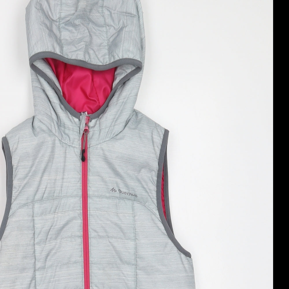 DECATHLON Girls Grey   Jacket Waistcoat Size 12 Years  Zip