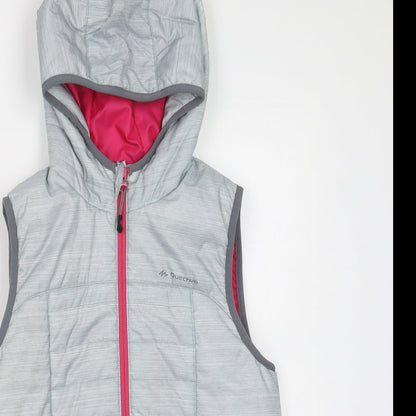 DECATHLON Girls Grey   Jacket Waistcoat Size 12 Years  Zip