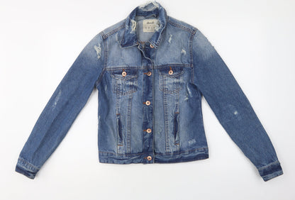 Primark Womens Blue   Jacket  Size 10  Button