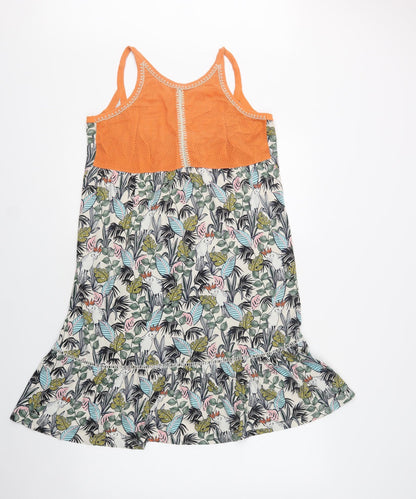 NEXT Womens Multicoloured Floral Cotton Tank Dress  Size 8  Scoop Neck