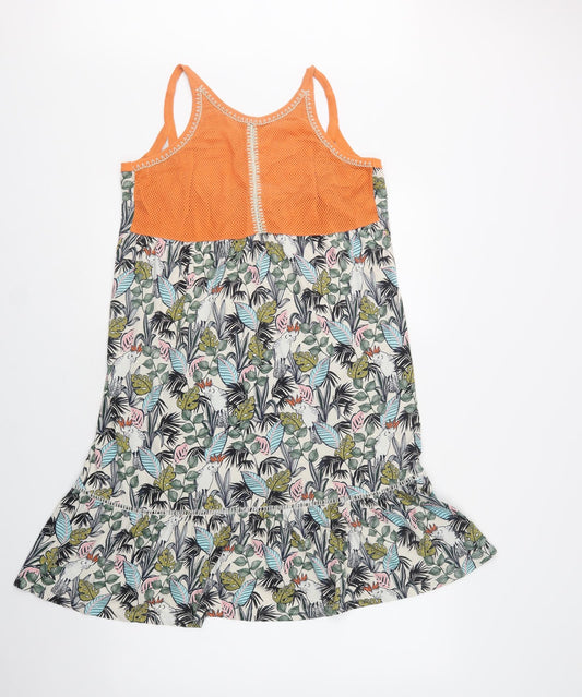 NEXT Womens Multicoloured Floral Cotton Tank Dress  Size 8  Scoop Neck