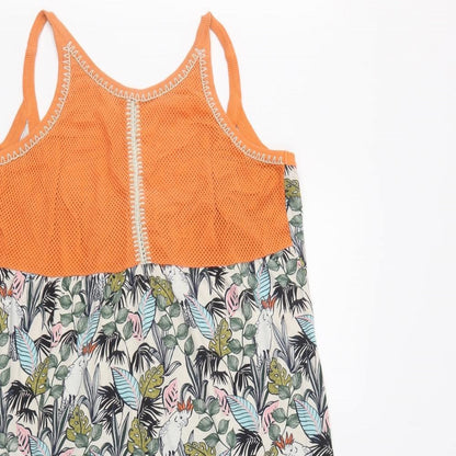 NEXT Womens Multicoloured Floral Cotton Tank Dress  Size 8  Scoop Neck