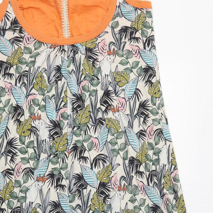 NEXT Womens Multicoloured Floral Cotton Tank Dress  Size 8  Scoop Neck
