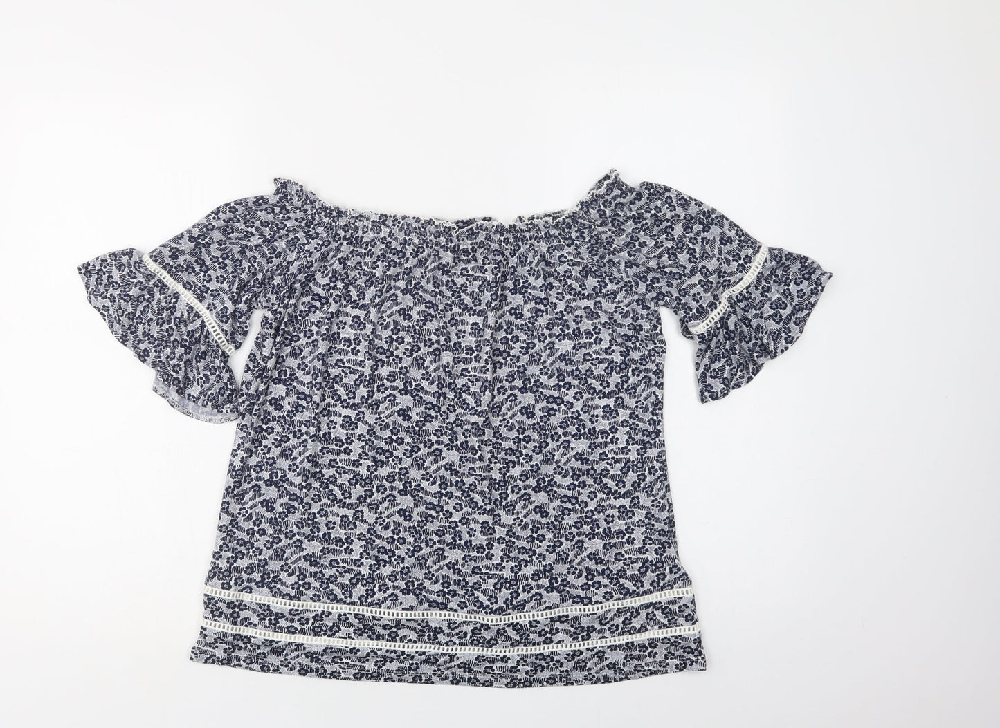 Womens UK Size 8 NEXT Blue Basic Blouse