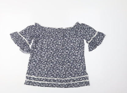 Womens UK Size 8 NEXT Blue Basic Blouse