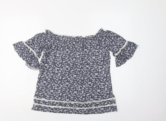 Womens UK Size 8 NEXT Blue Basic Blouse