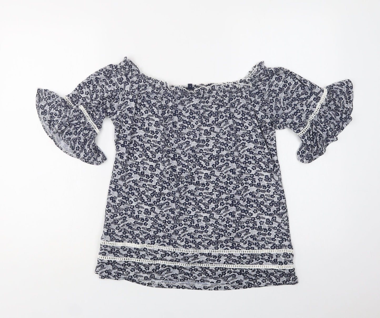 Womens UK Size 8 NEXT Blue Basic Blouse
