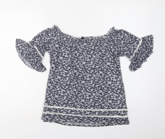 Womens UK Size 8 NEXT Blue Basic Blouse