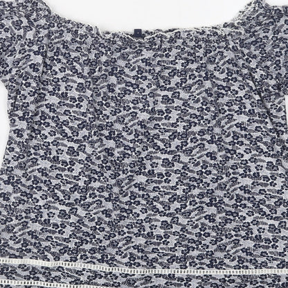 Womens UK Size 8 NEXT Blue Basic Blouse