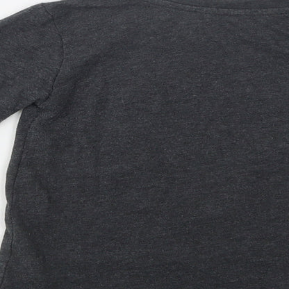 Dunn Boys Grey  Cotton Basic T-Shirt Size 4-5 Years Crew Neck  - Skate