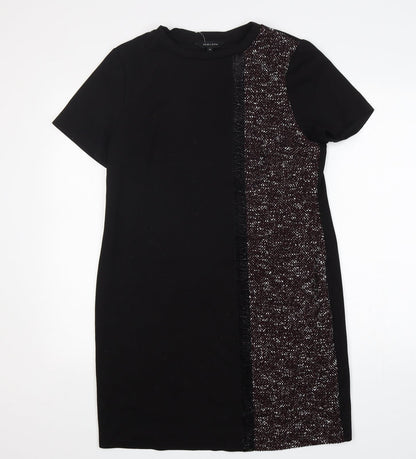 New Look Womens Black  Polyester Jumper Dress  Size 12  Round Neck
