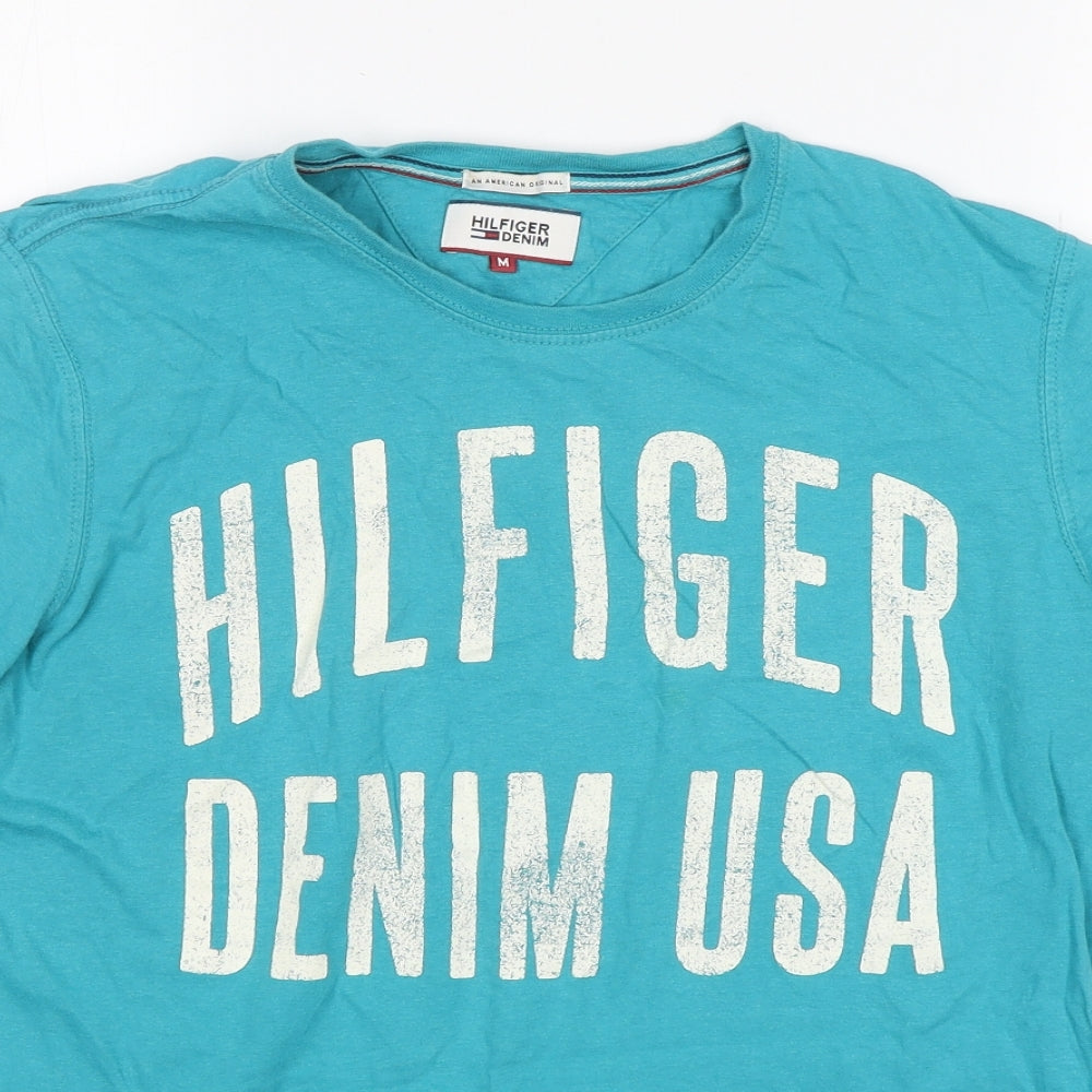 Mens UK Size M Hilfiger Denim Green  T-Shirt