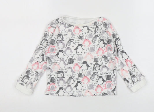 George Girls Multicoloured Animal Print Cotton Basic T-Shirt Size 12-18 Months Round Neck