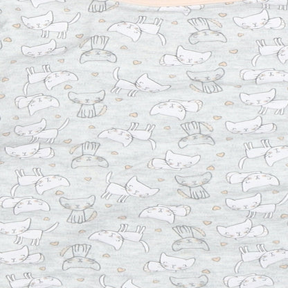 Primark Girls Grey Animal Print Cotton Pullover Jumper Size 18-24 Months