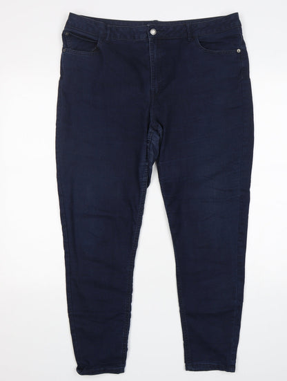 M&S Womens Blue   Skinny Jeans Size 18 L28 in Regular