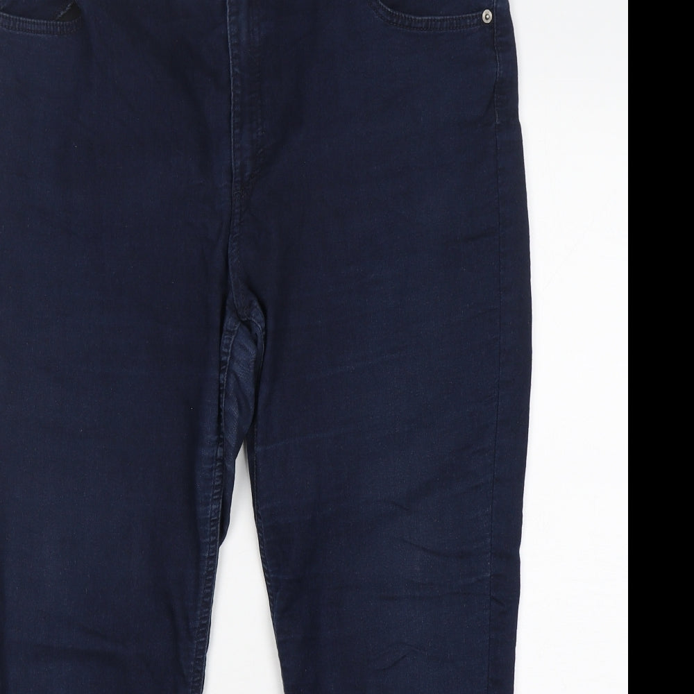 M&S Womens Blue   Skinny Jeans Size 18 L28 in Regular