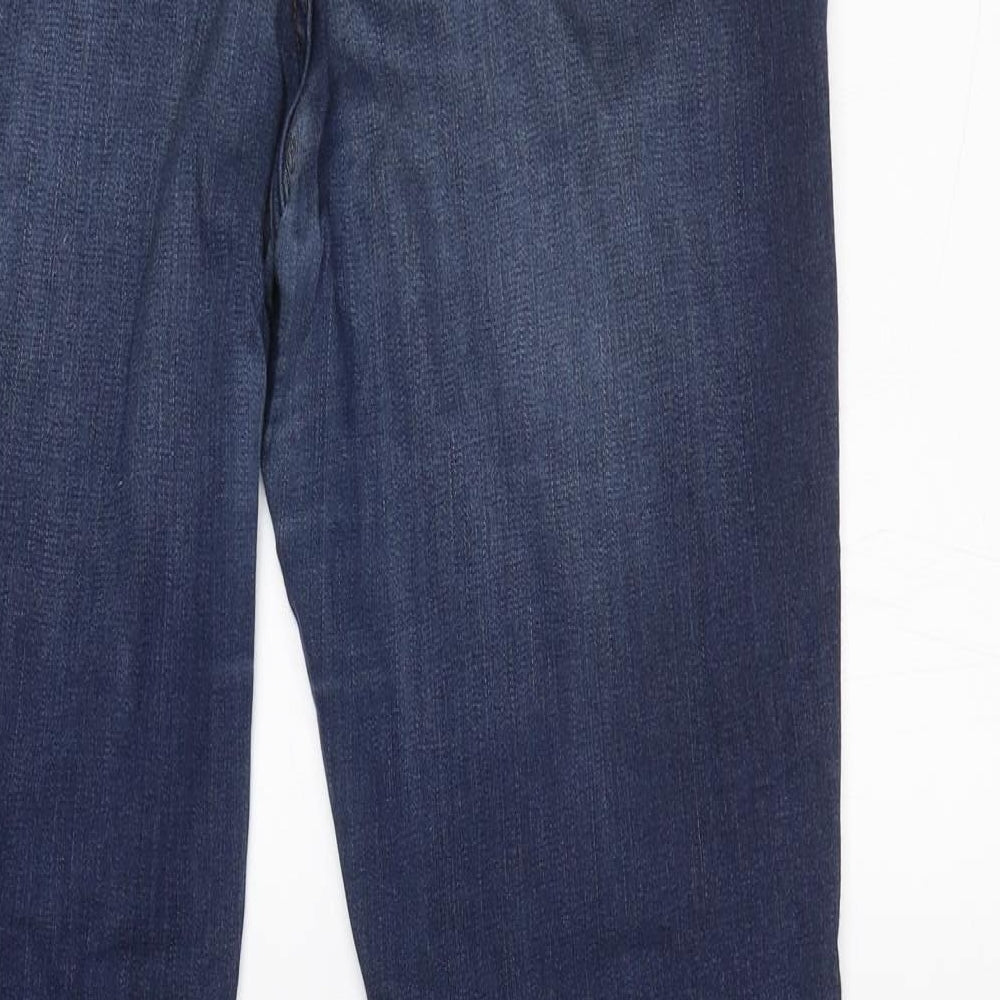 F&F Womens Blue  Cotton Skinny Jeans Size 16 L30 in Regular