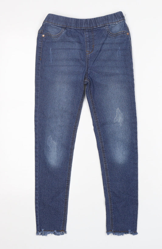 Denim Co Girls Blue  Cotton Jegging Jeans Size 9-10 Years  Regular