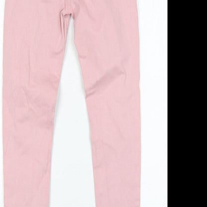 Denim co Girls Pink  Cotton Skinny Jeans Size 10-11 Years  Regular