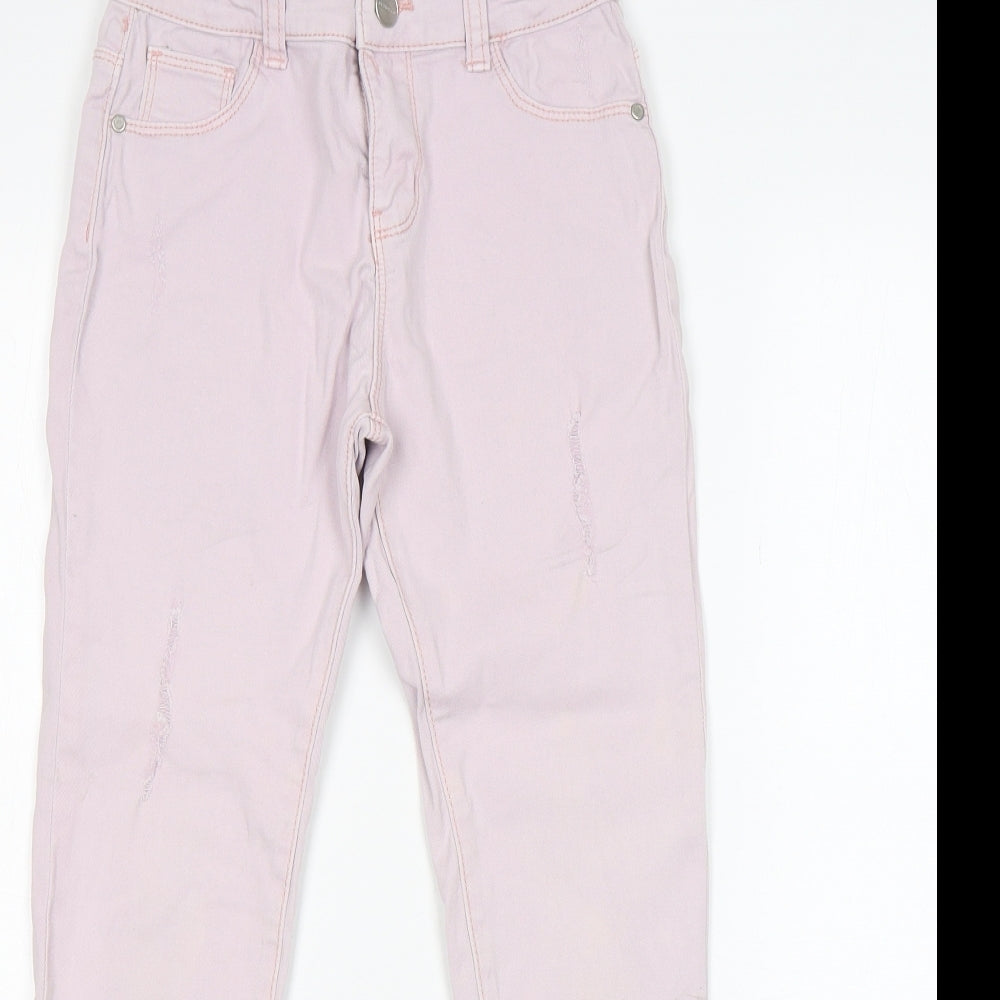 Denim co Girls Pink  Cotton Skinny Jeans Size 9 Years  Regular