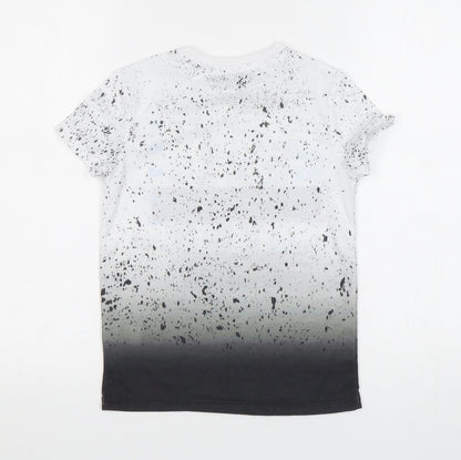 Urban outlaws Boys Multicoloured Polka Dot Polyester Basic T-Shirt Size 6-7 Years Round Neck
