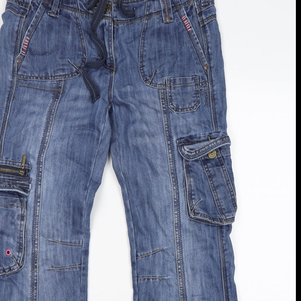 Dunnes Stores Womens Blue  Cotton Bootcut Jeans Size 14 L32 in Regular