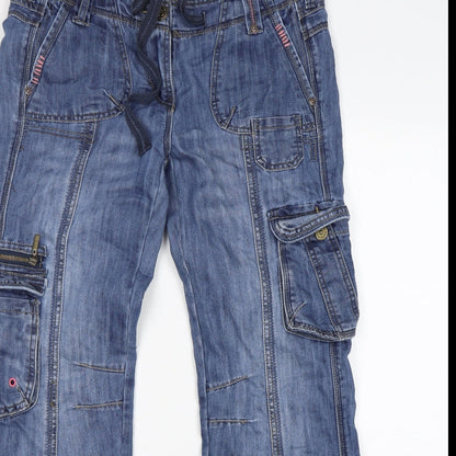 Dunnes Stores Womens Blue  Cotton Bootcut Jeans Size 14 L32 in Regular