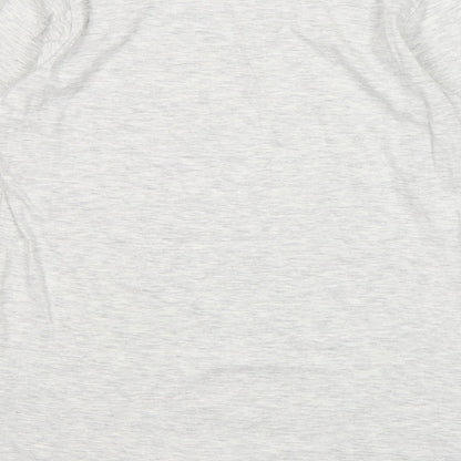 Matalan Girls Grey  Cotton Basic T-Shirt Size 10-11 Years Round Neck