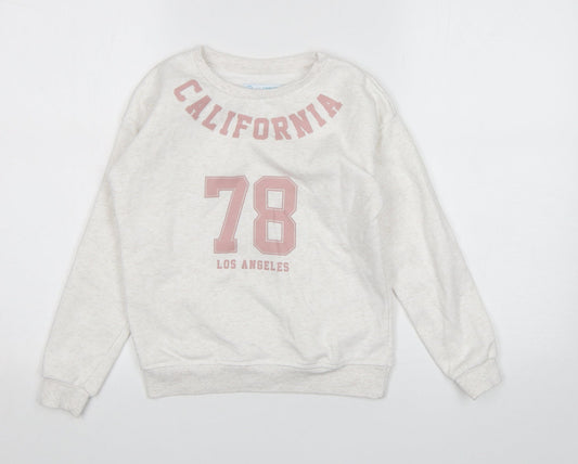 Primark Girls Beige  Cotton Pullover Sweatshirt Size 9-10 Years