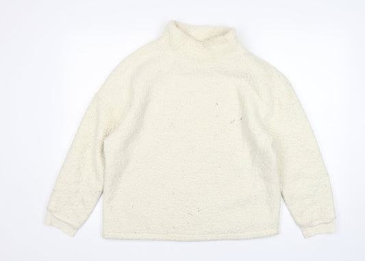 Primark Womens Beige Mock Neck  Polyester Pullover Jumper Size M