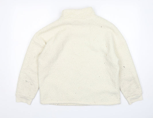 Primark Womens Beige Mock Neck  Polyester Pullover Jumper Size M