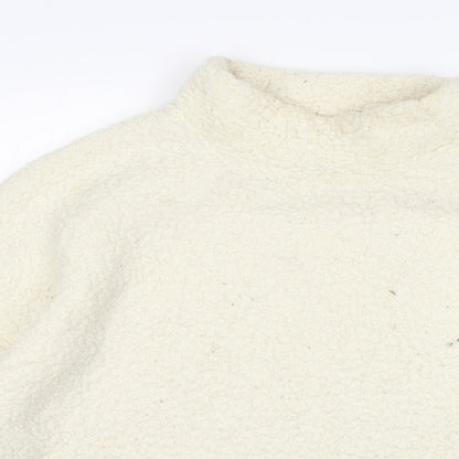 Primark Womens Beige Mock Neck  Polyester Pullover Jumper Size M