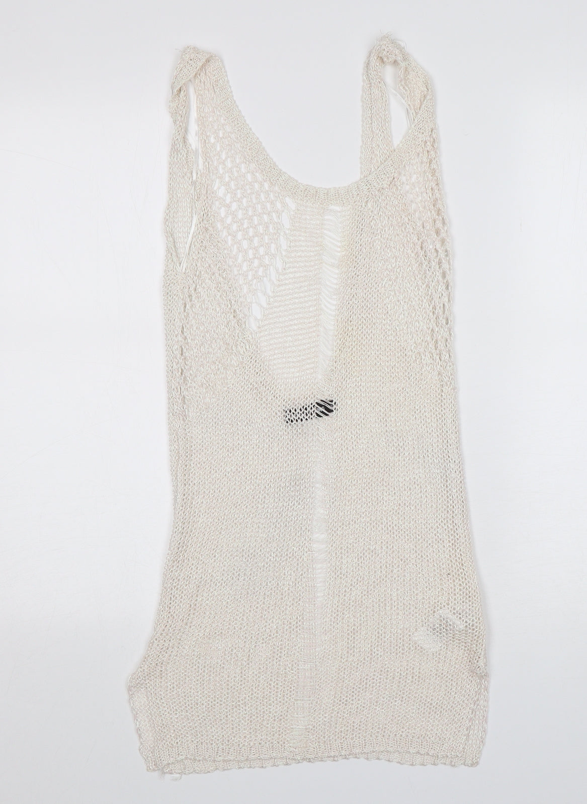 Womens UK Size 6 PRETTYLITTLETHING White Vest Jumper