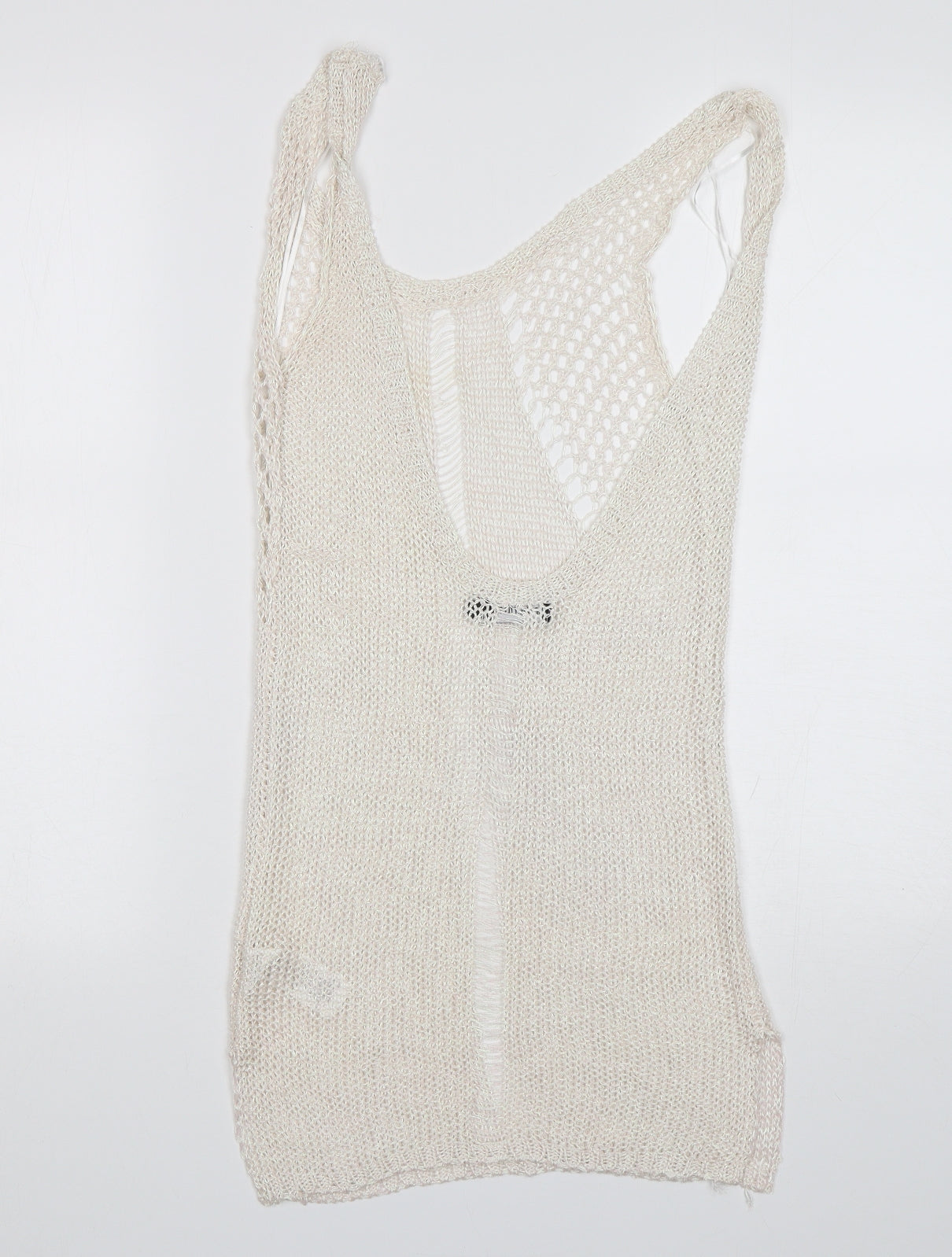 Womens UK Size 6 PRETTYLITTLETHING White Vest Jumper