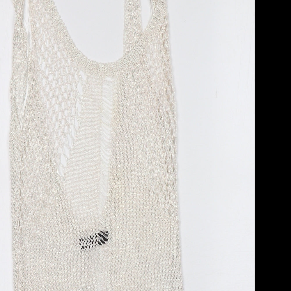 Womens UK Size 6 PRETTYLITTLETHING White Vest Jumper