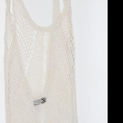 Womens UK Size 6 PRETTYLITTLETHING White Vest Jumper