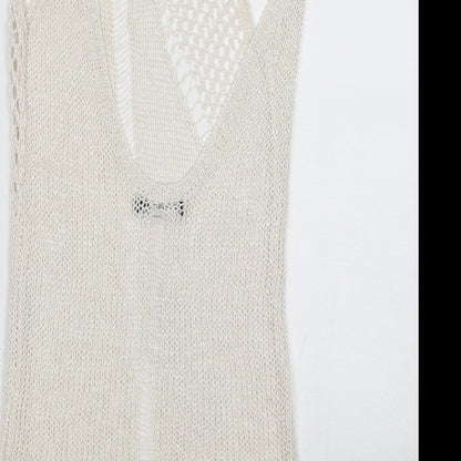 Womens UK Size 6 PRETTYLITTLETHING White Vest Jumper