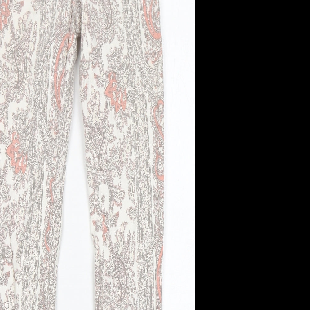 Womens UK Size 4 H&M Regular Fit Skinny Multicoloured Jeans