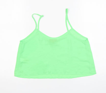 Womens UK Size 10 Topshop Green Camisole Tank