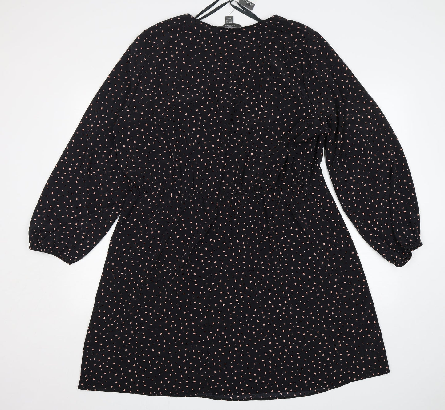 Primark Womens Multicoloured Polka Dot Polyester A-Line  Size 20  V-Neck