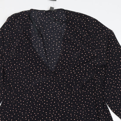 Primark Womens Multicoloured Polka Dot Polyester A-Line  Size 20  V-Neck