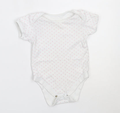 George Girls White  Cotton Babygrow One-Piece Size 12-18 Months